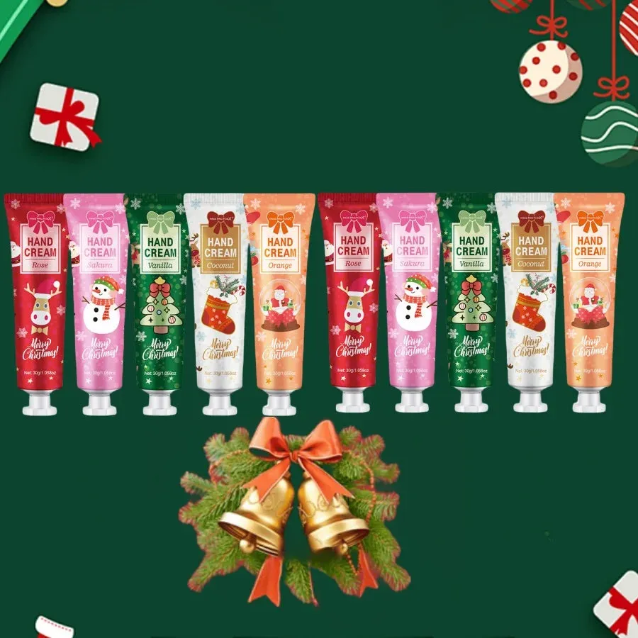 10 Piece Christmas Hand Cream Set For Deep Moisturizing & Lasting Softness