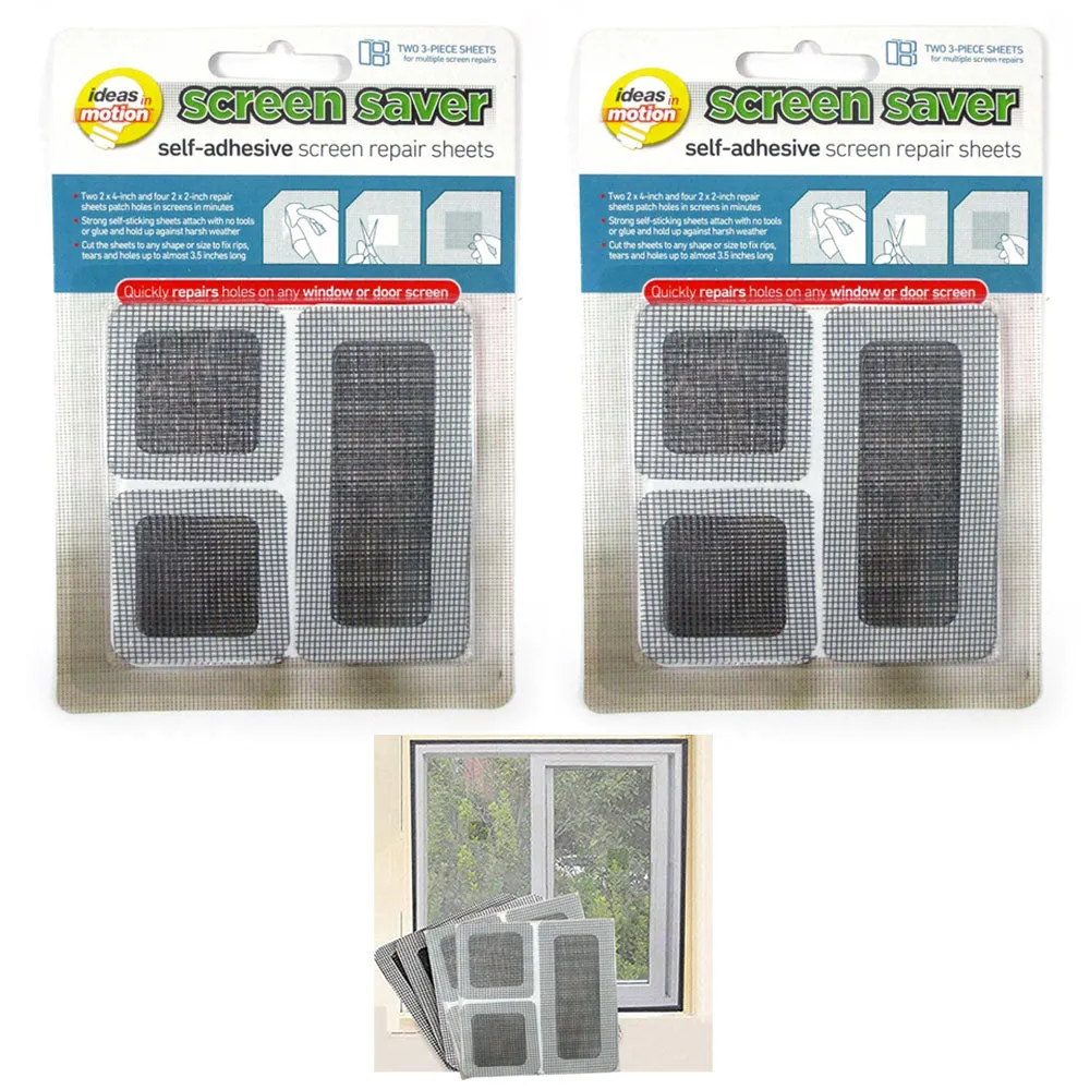 12 Screen Saver Mesh Repair Sheets Insect Window Mosquito Fly Net Patch Adhesive