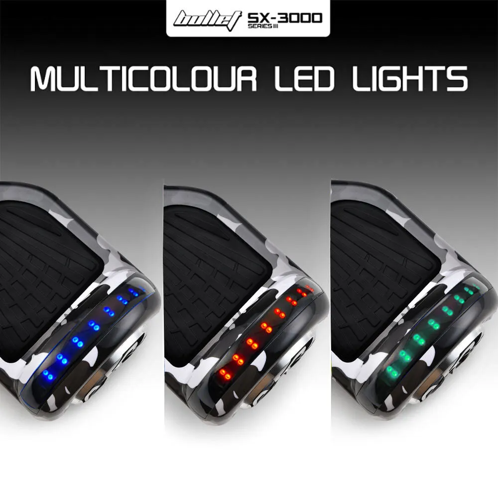 500W Brushless Electric Hoverboard 6.5" LED Wheels - Bullet