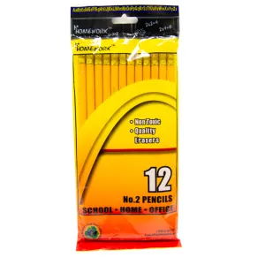 A  Homework #2 Pencils - 12 Count, Yellow
