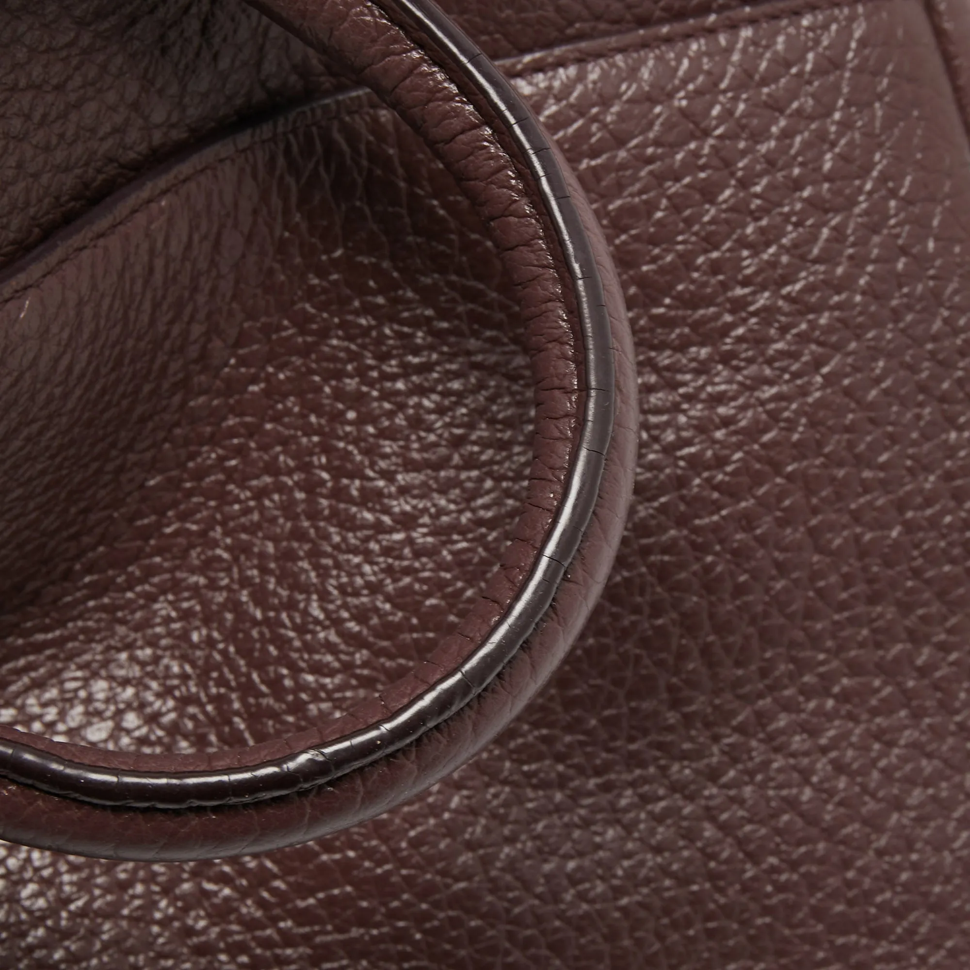AIGNER Dark Brown Leather Embellished Satchel