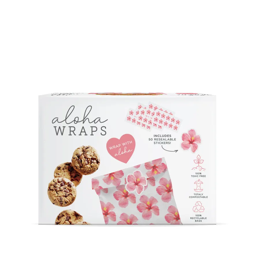 Aloha Wraps Hibiscus Sandwich Bags