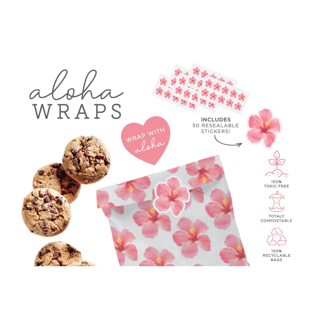 Aloha Wraps Hibiscus Sandwich Bags