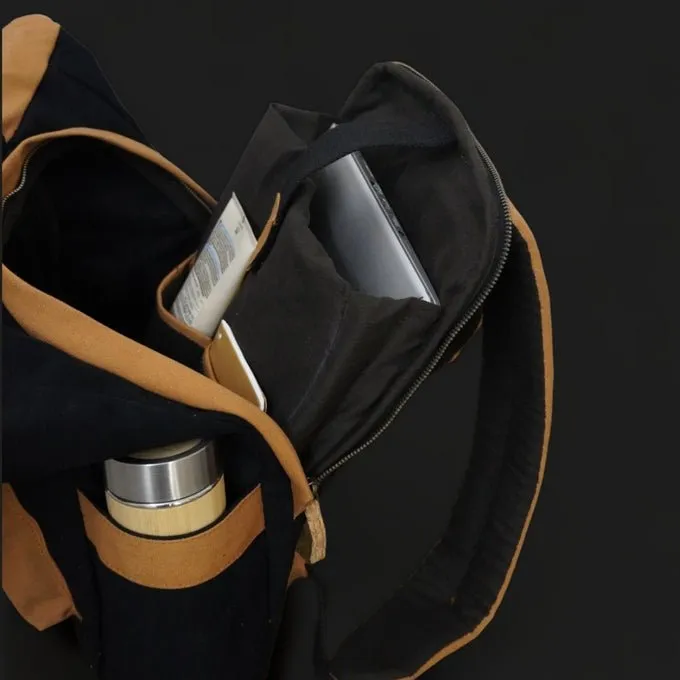 Armadillo Rolltop Backpack - 5L | Water Resistant Cotton Canvas Bag