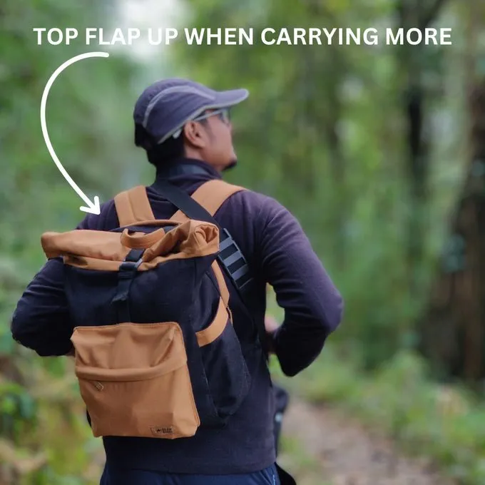 Armadillo Rolltop Backpack - 5L | Water Resistant Cotton Canvas Bag