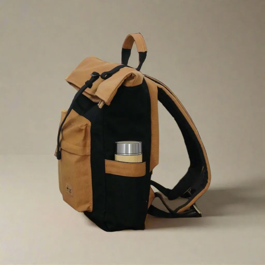 Armadillo Rolltop Backpack - 5L | Water Resistant Cotton Canvas Bag