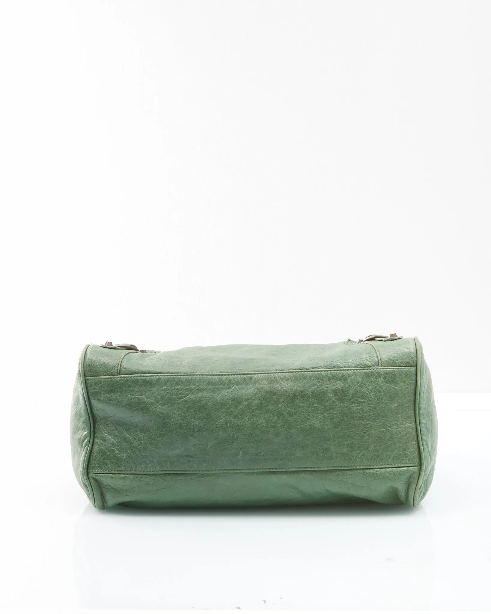 Balenciaga Green Leather Giant 12 Velo Motocross Satchel