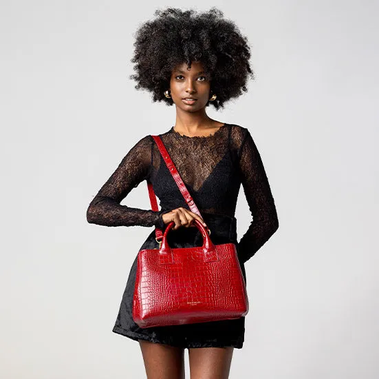 Bella Croco 12" - Dark Red