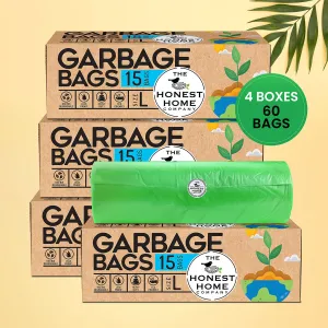 Biodegradable Garbage Bags |  Large | 15 Bags | Set of 4