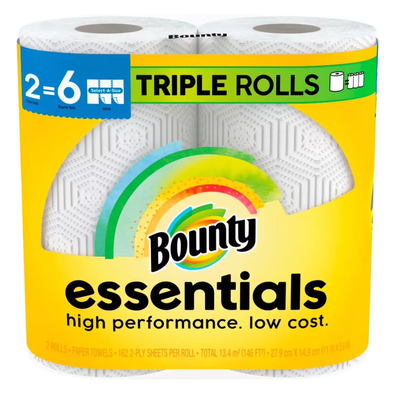 Bounty Essentials Select-A-Size Paper Towels, 2 Count