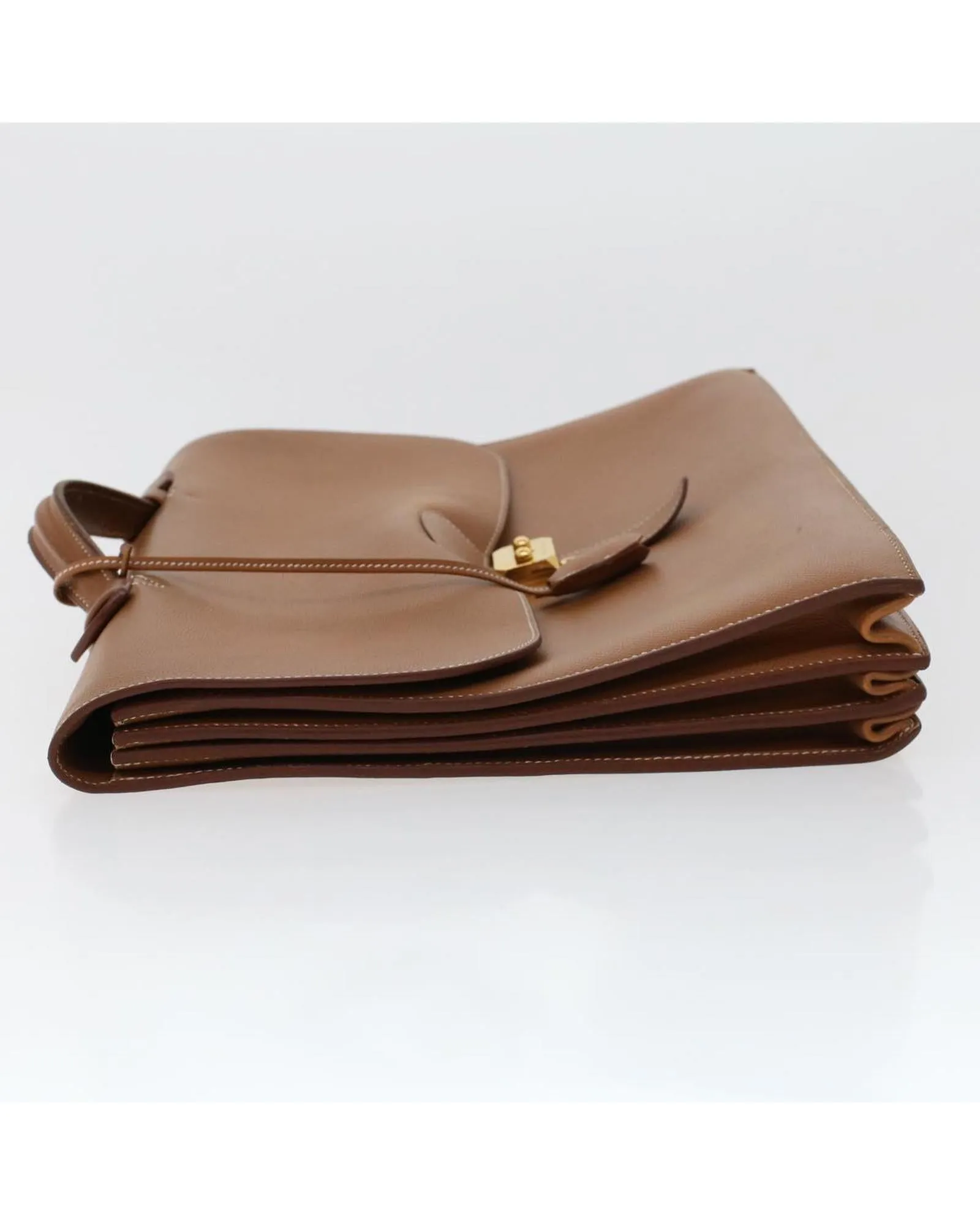 Brown Leather Business Bag with Key Accessory