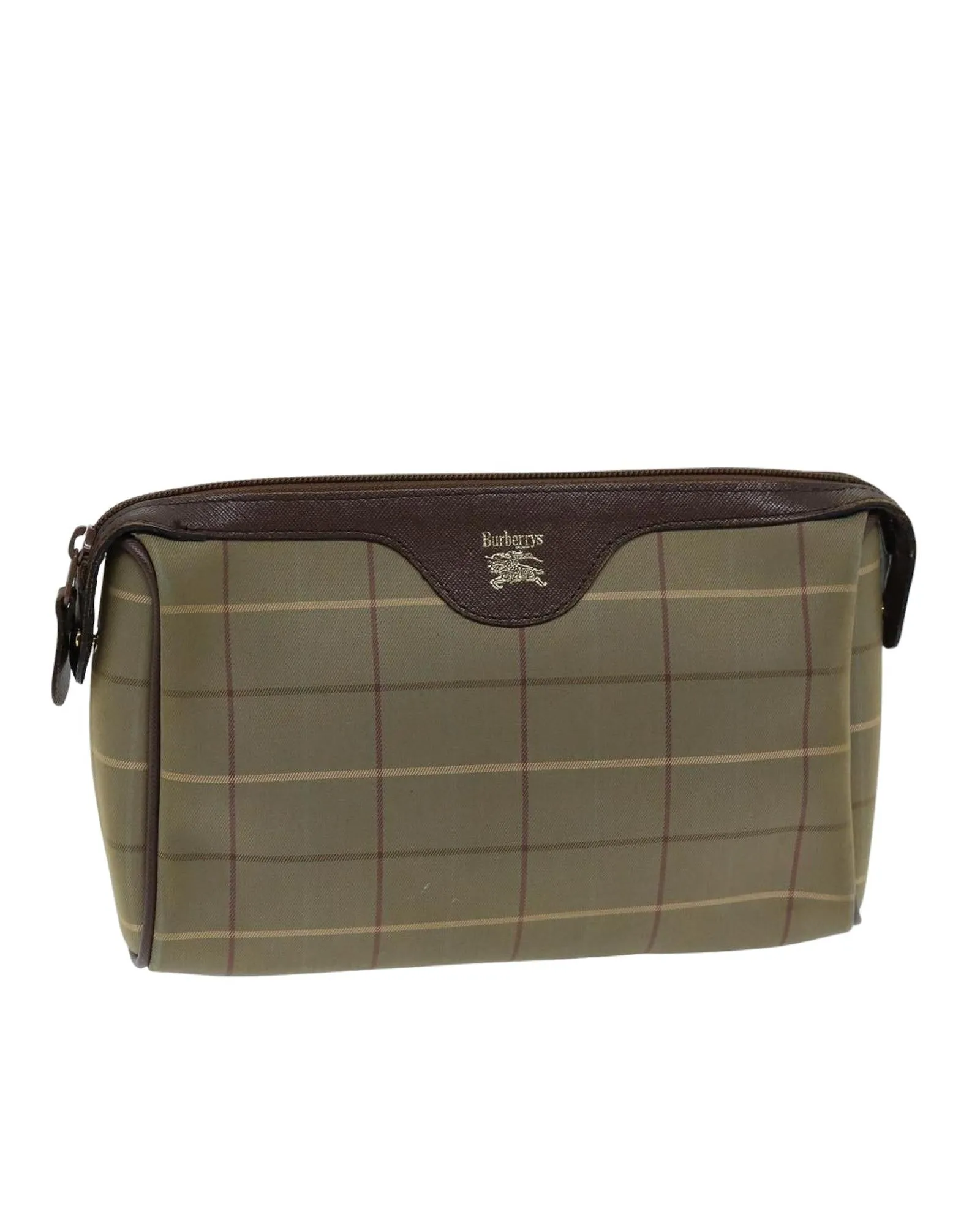 Canvas Beige Clutch Bag with Burberrys Nova Check Design