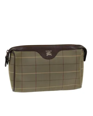 Canvas Beige Clutch Bag with Burberrys Nova Check Design