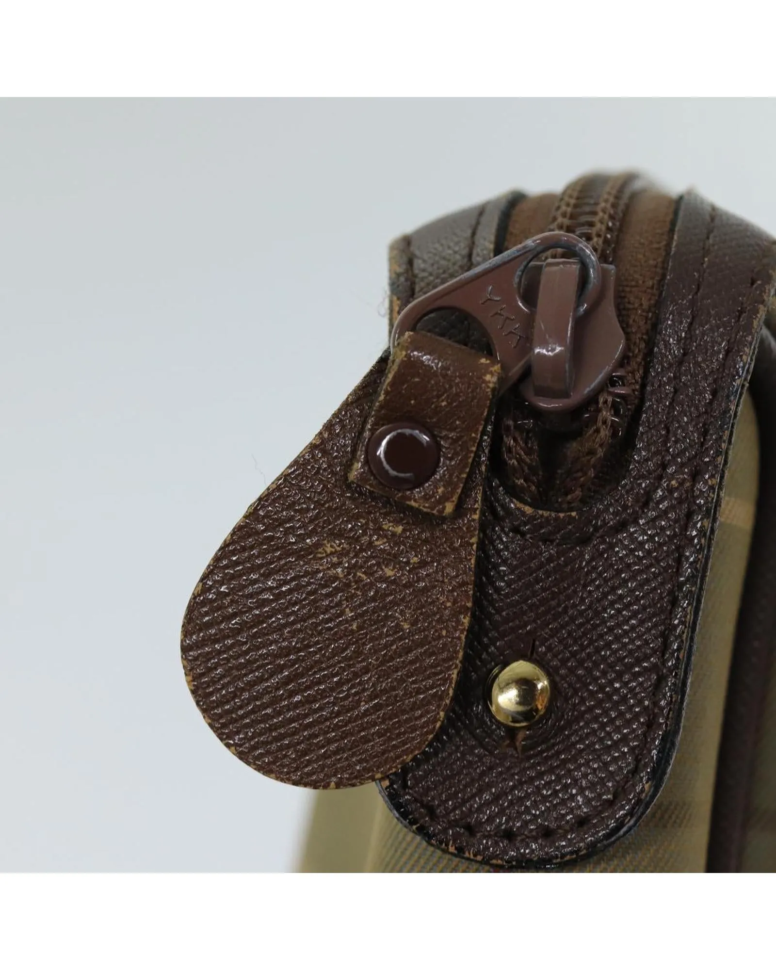 Canvas Beige Clutch Bag with Burberrys Nova Check Design