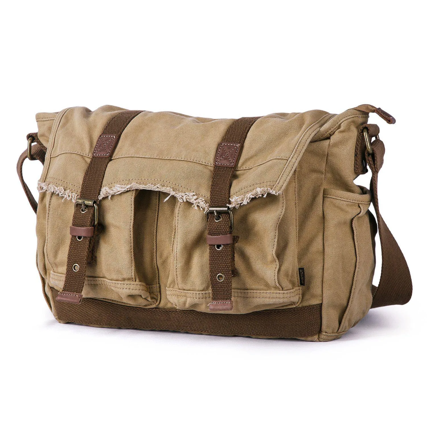 Canvas Frayed Style Messenger Bags #80808