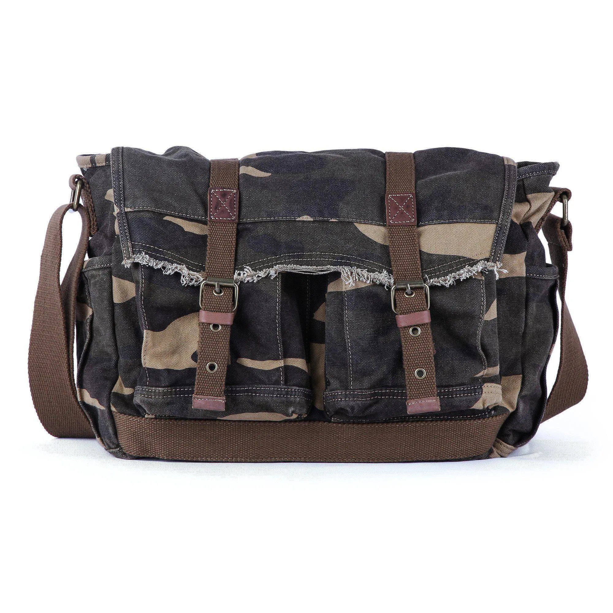 Canvas Frayed Style Messenger Bags #80808