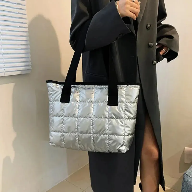Casual Large Capacity Shoulder Bags For Women Space Cotton Handbag Totes Fashion Winter Daily Use Bag bolsa feminina