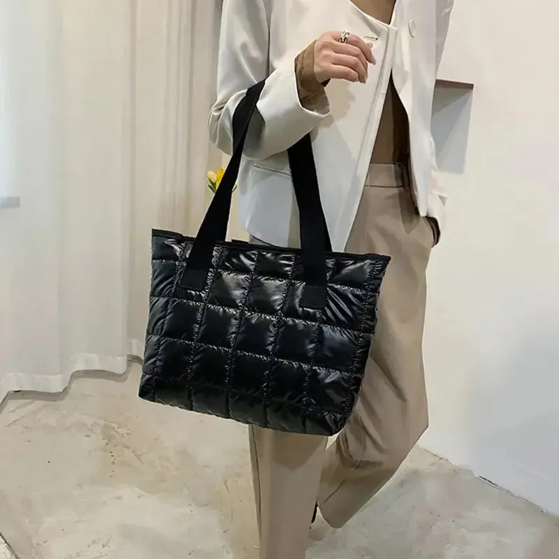 Casual Large Capacity Shoulder Bags For Women Space Cotton Handbag Totes Fashion Winter Daily Use Bag bolsa feminina