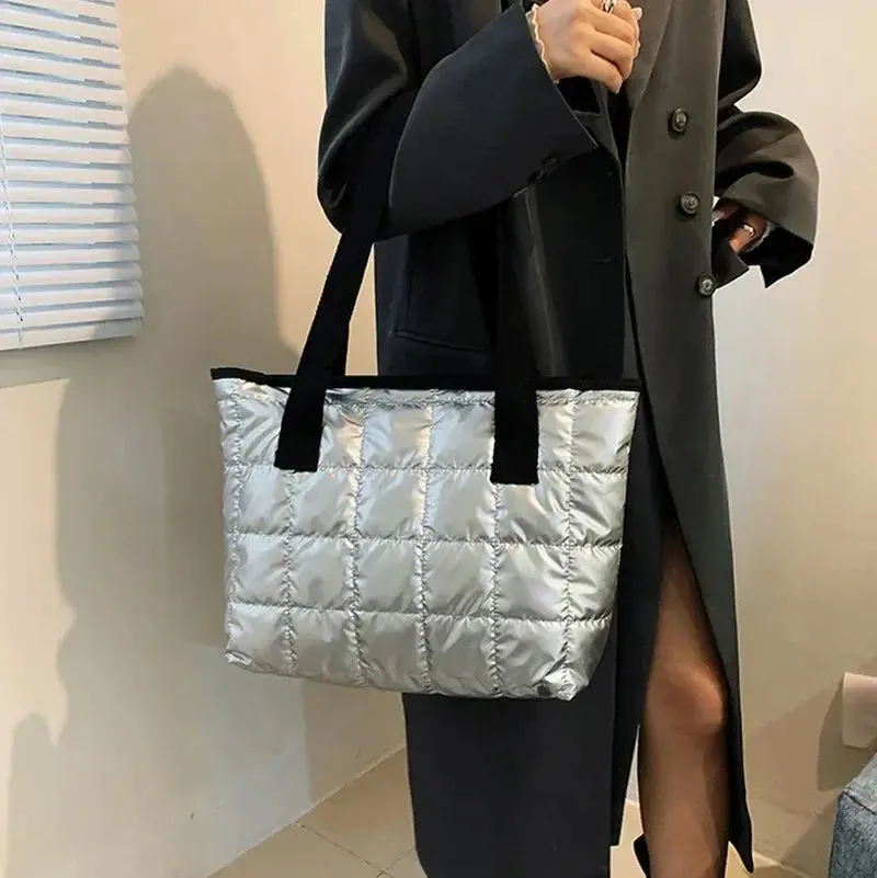 Casual Large Capacity Shoulder Bags For Women Space Cotton Handbag Totes Fashion Winter Daily Use Bag bolsa feminina