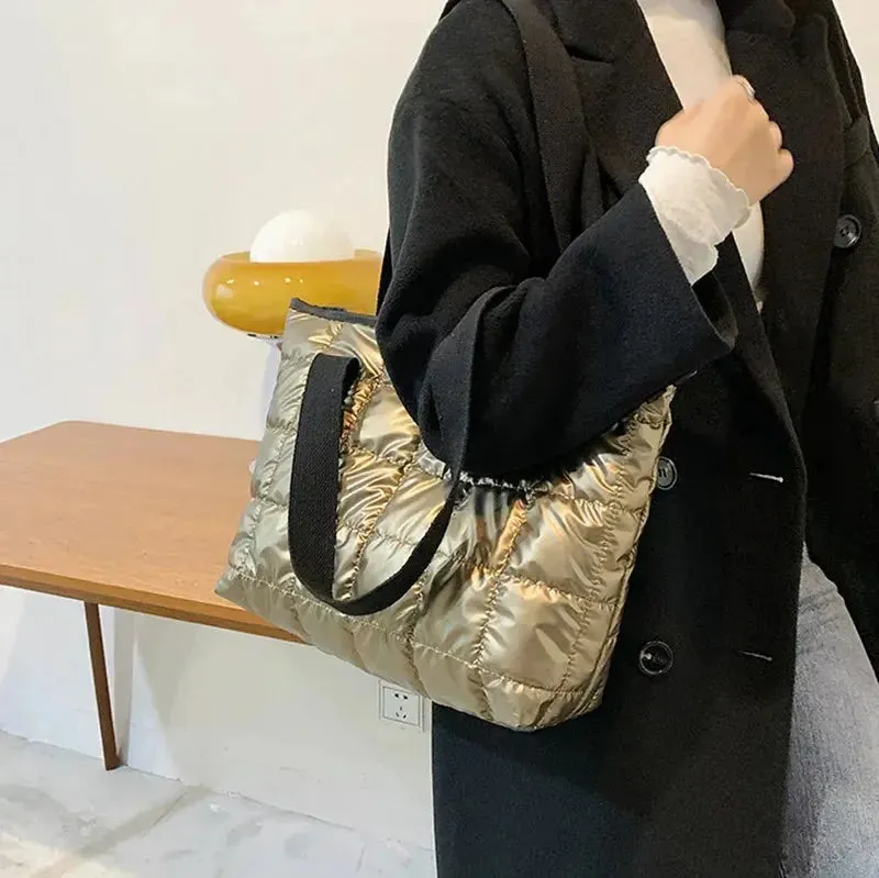 Casual Large Capacity Shoulder Bags For Women Space Cotton Handbag Totes Fashion Winter Daily Use Bag bolsa feminina