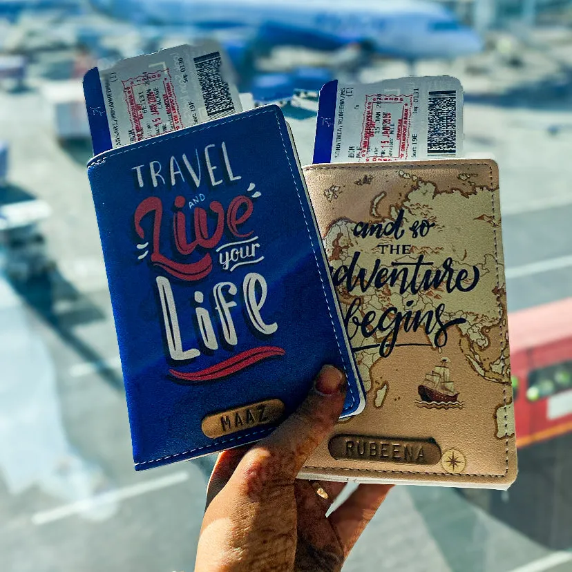Couple Passport Cover and Luggage Tag Print