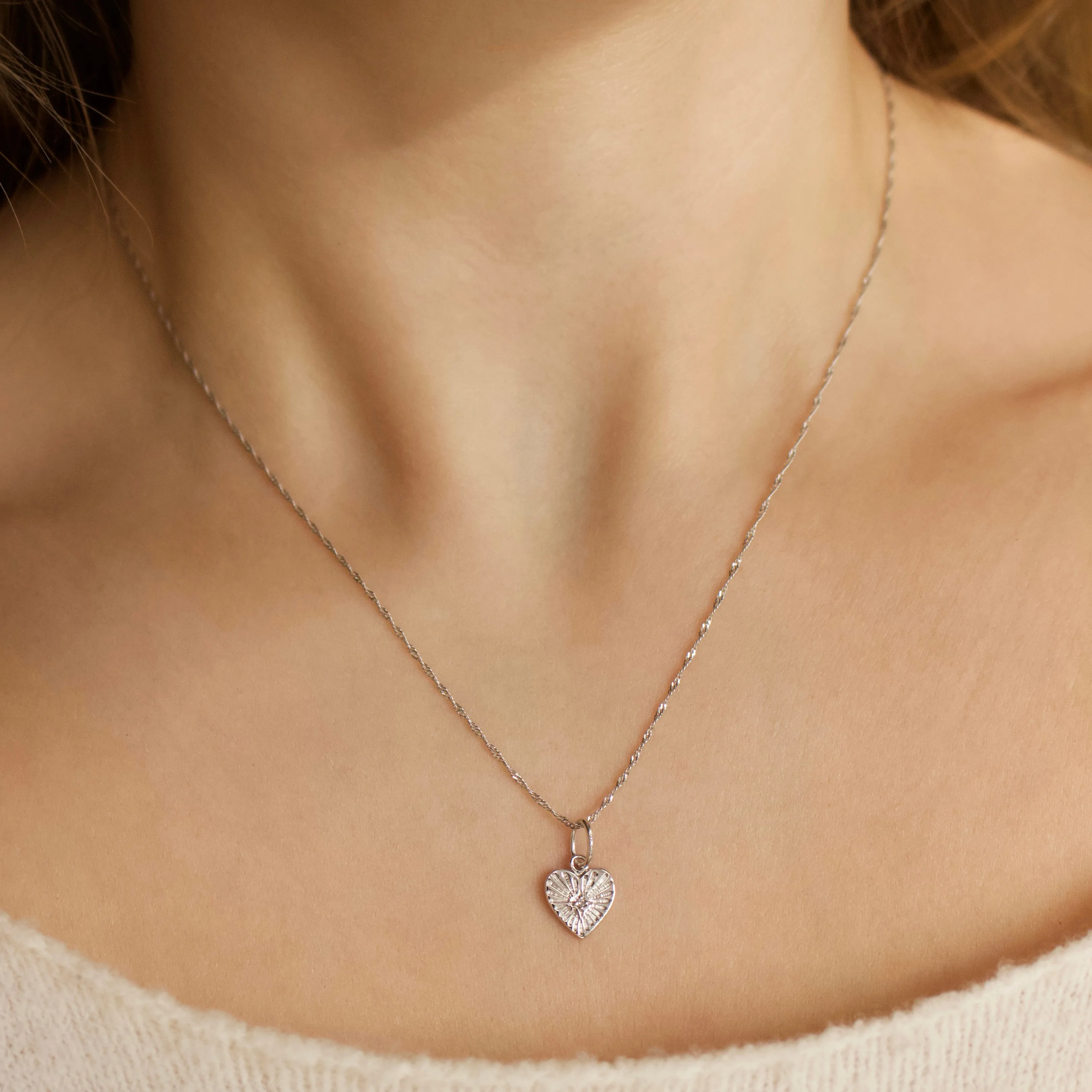 Diamond Heart Charm