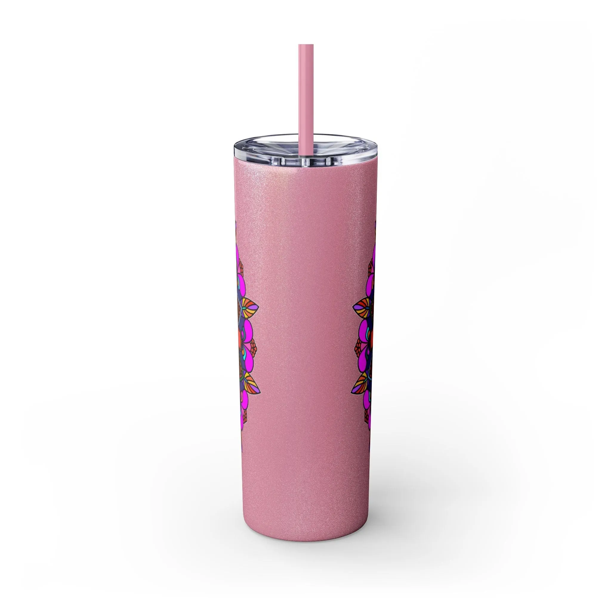Hand-drawn Colorful Mandala Skinny Tumbler - BPA-Free
