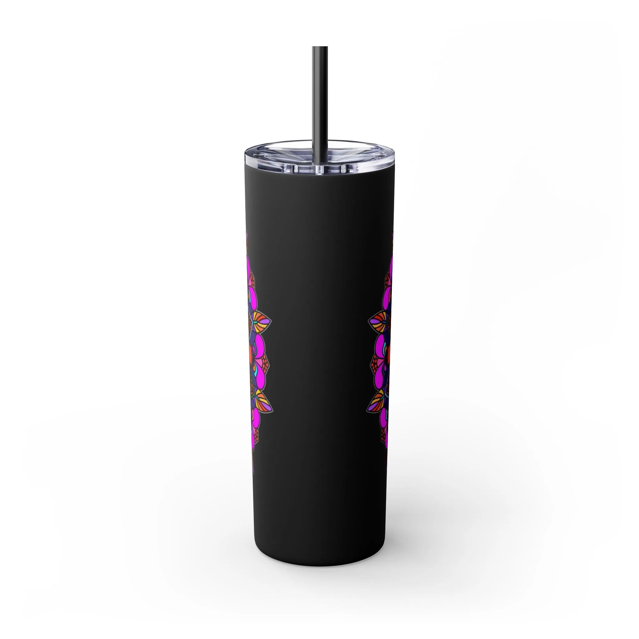 Hand-drawn Colorful Mandala Skinny Tumbler - BPA-Free