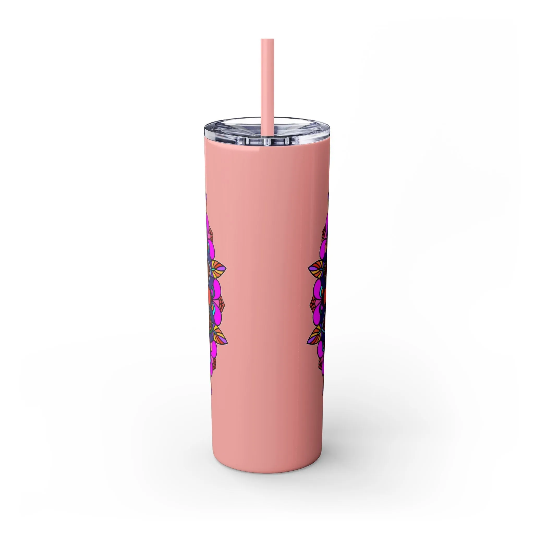 Hand-drawn Colorful Mandala Skinny Tumbler - BPA-Free