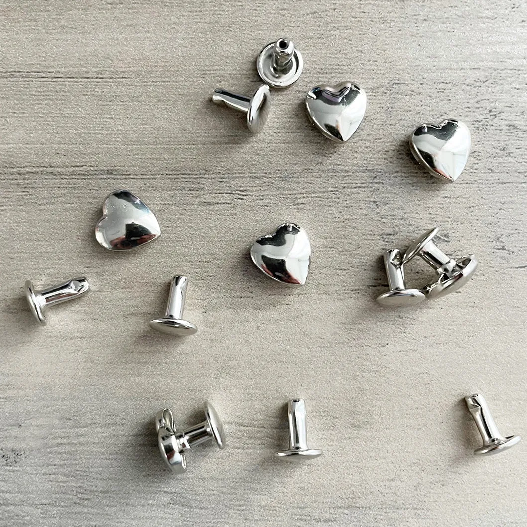 Heart Rivets 8mm