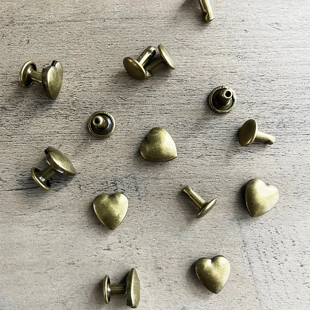 Heart Rivets 8mm