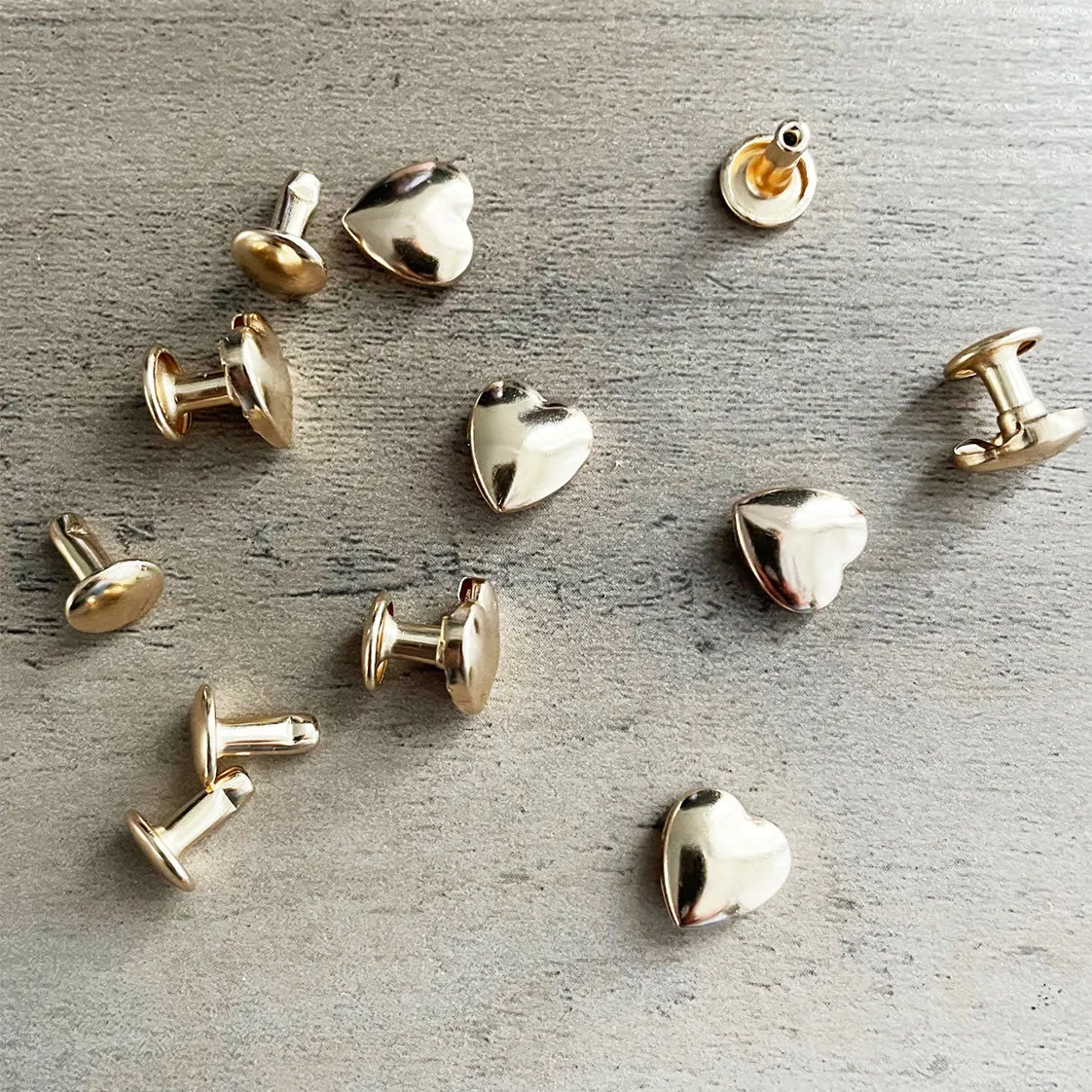 Heart Rivets 8mm