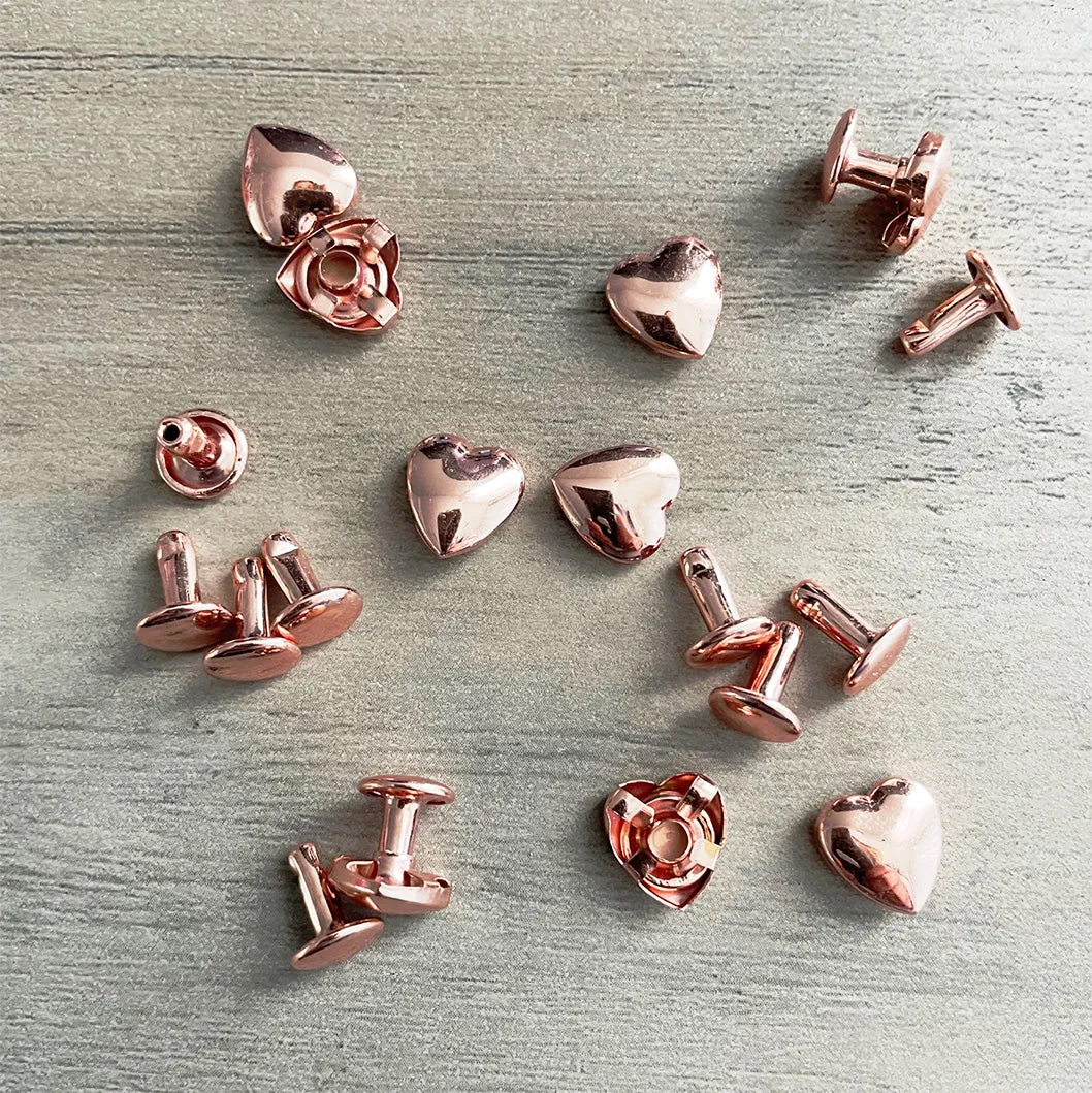 Heart Rivets 8mm
