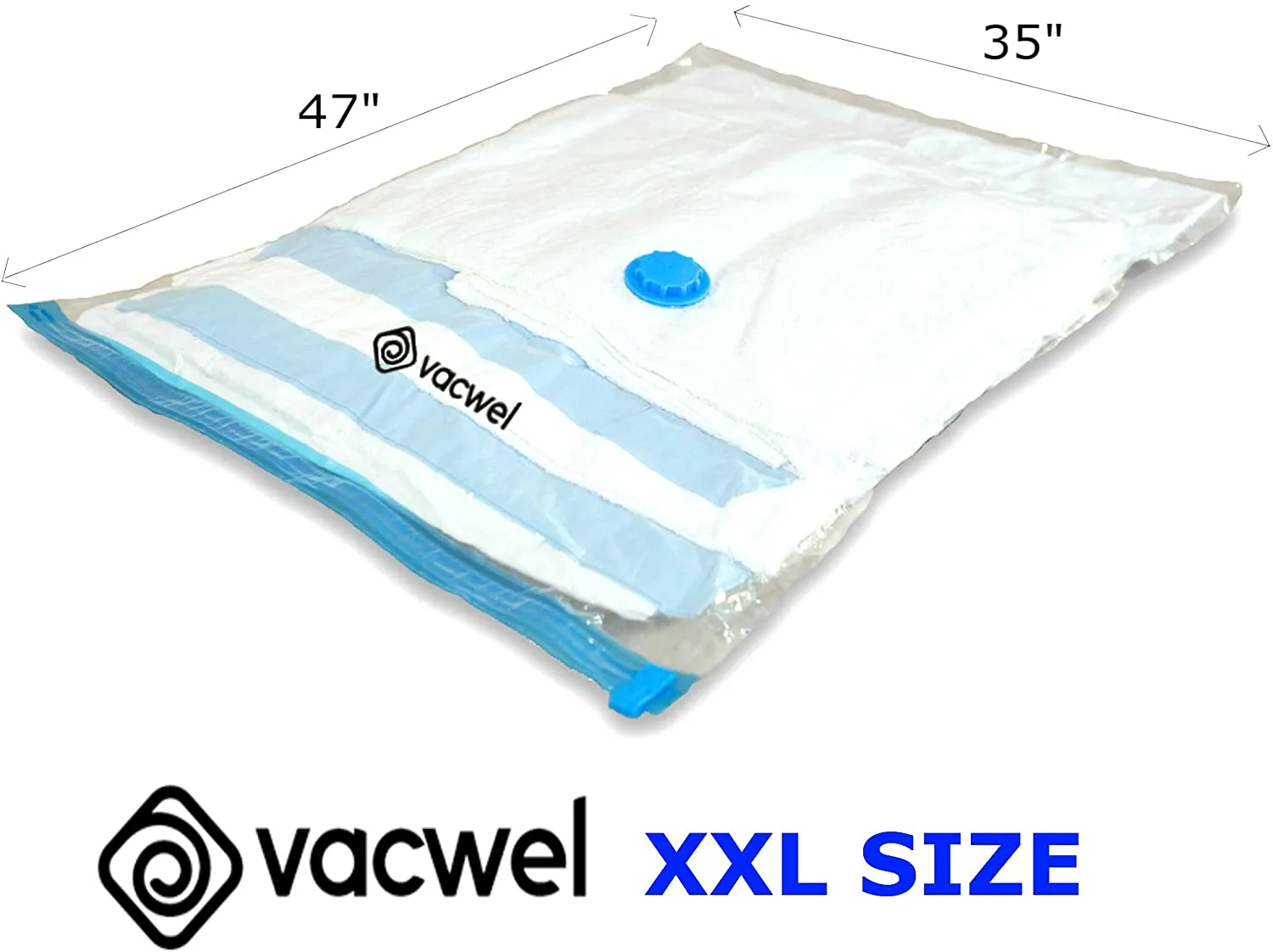 Jumbo XXLarge Vacuum Storage Bags 47 x 35 Space Saver Bag 4x XXLarge Bags