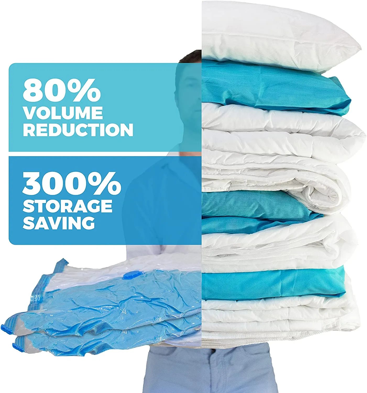 Jumbo XXLarge Vacuum Storage Bags 47 x 35 Space Saver Bag 4x XXLarge Bags