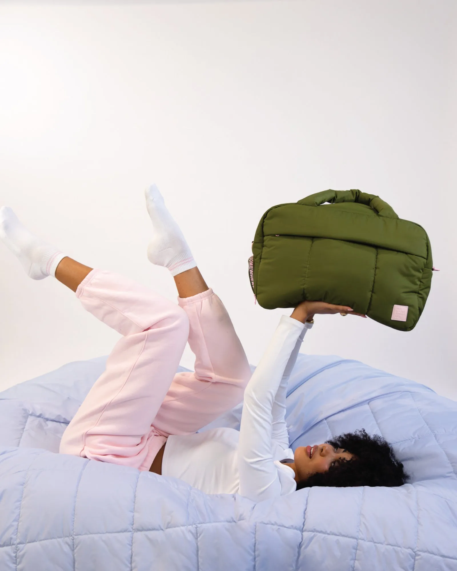 Khaki Marshmallow Duffle Bag