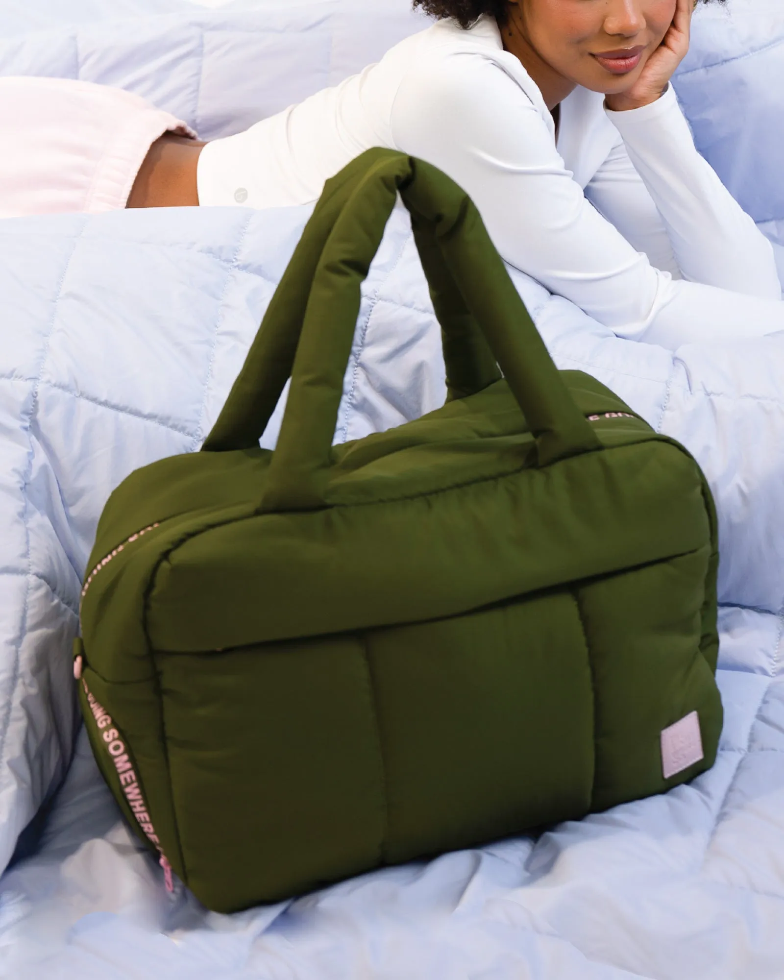 Khaki Marshmallow Duffle Bag