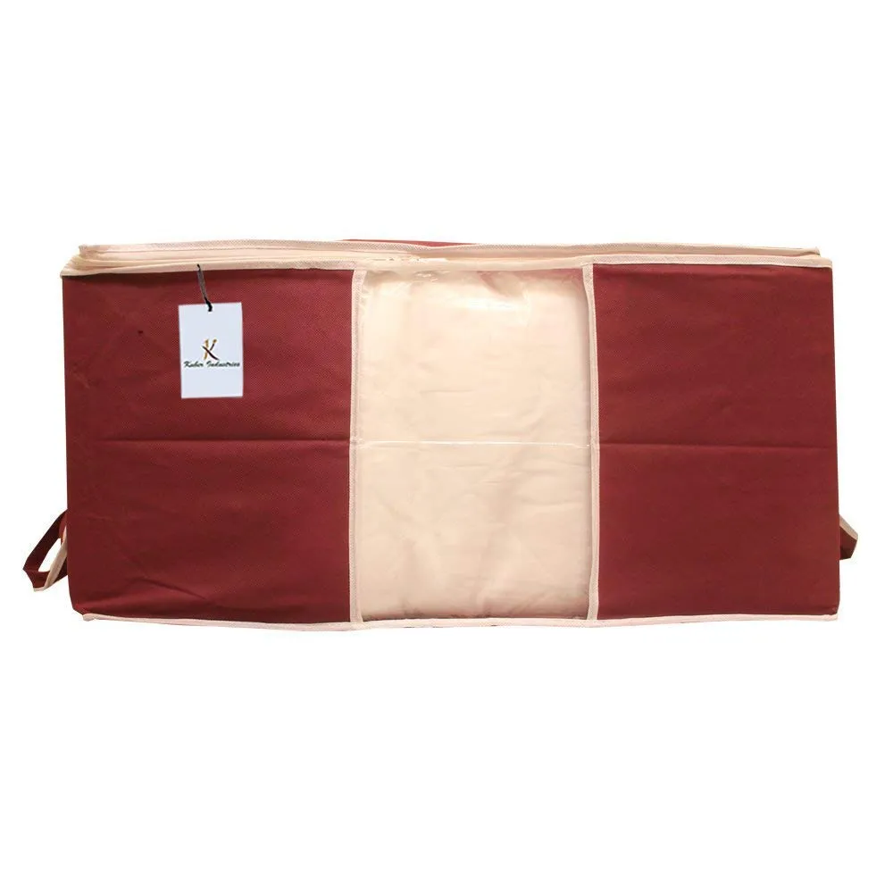 Kuber Industries Non Woven Underbed Rectangular Storage Organiser Set, Extra Large, Maroon (CTSN038), 2 Piece