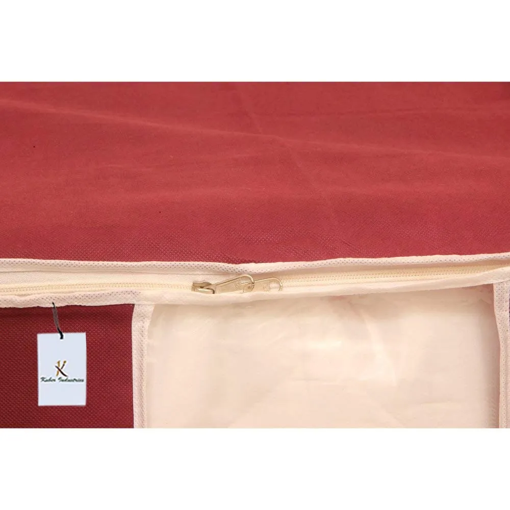 Kuber Industries Non Woven Underbed Rectangular Storage Organiser Set, Extra Large, Maroon (CTSN038), 2 Piece