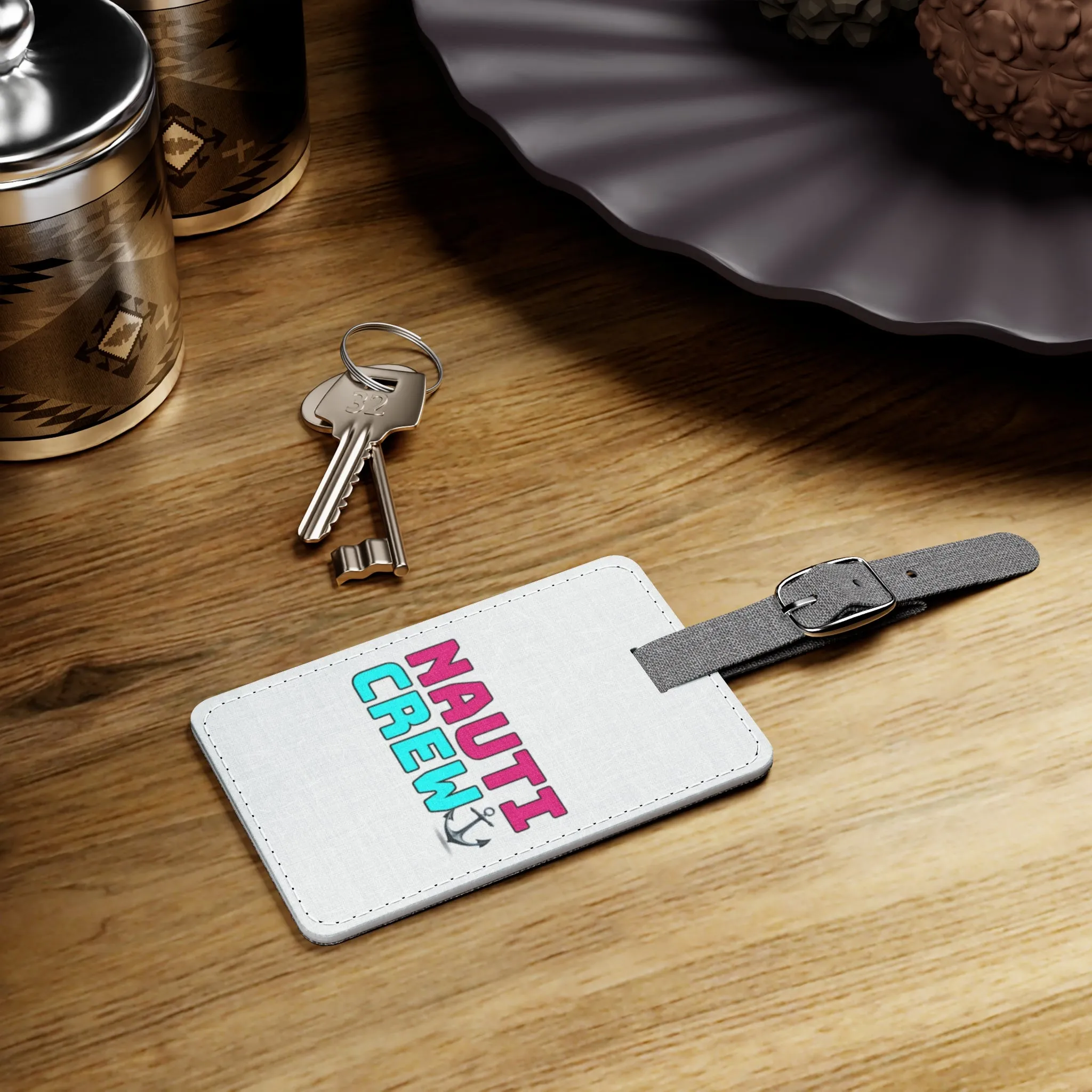Luggage Tag ,Nauti CrewSaffiano Polyester