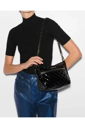 MZ Wallace Crosby Ella Crossbody 1597C0434 | Black Lacquer