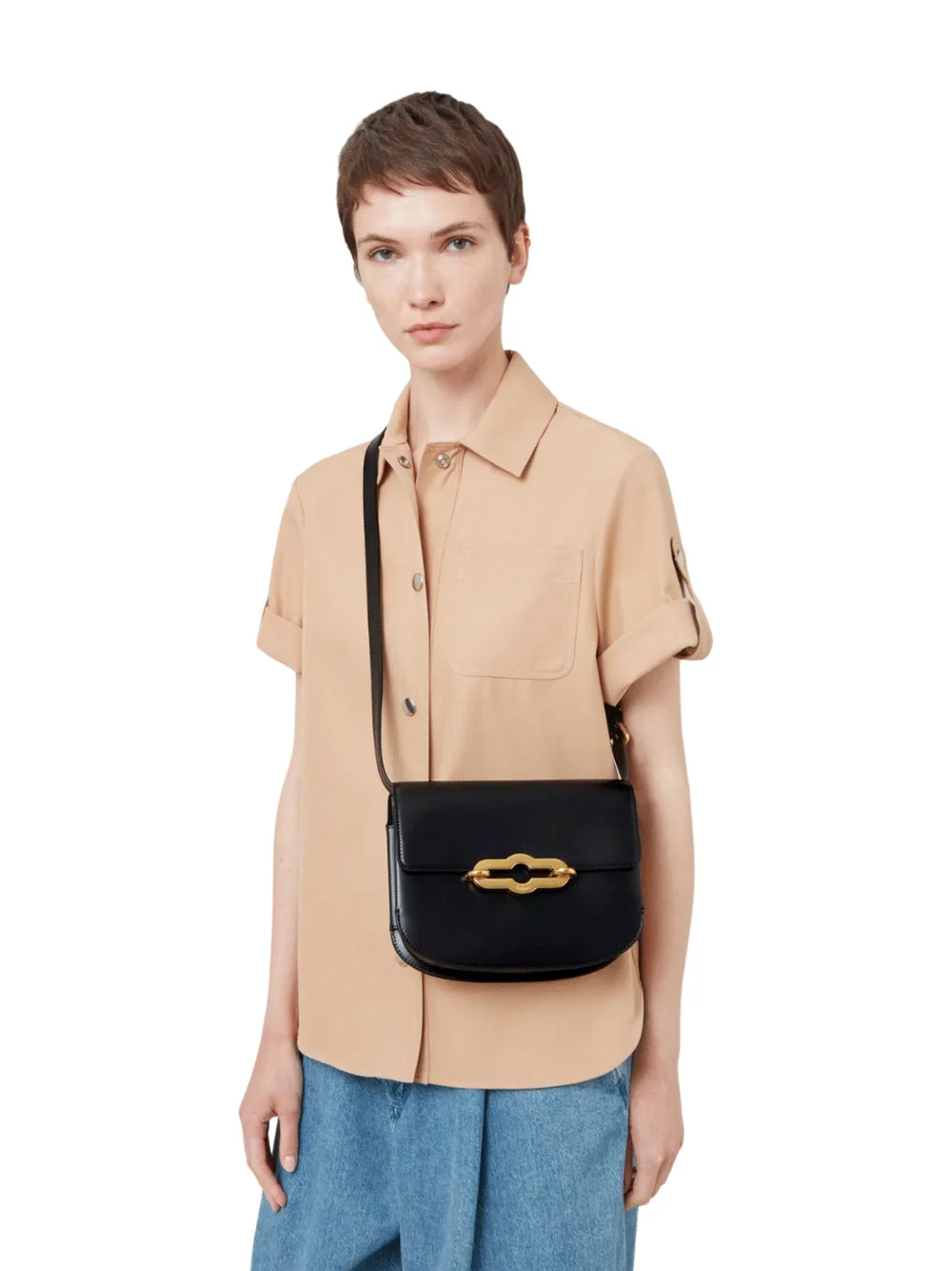 Pimlico Satchel Super Lux Calf (Black & Brass)