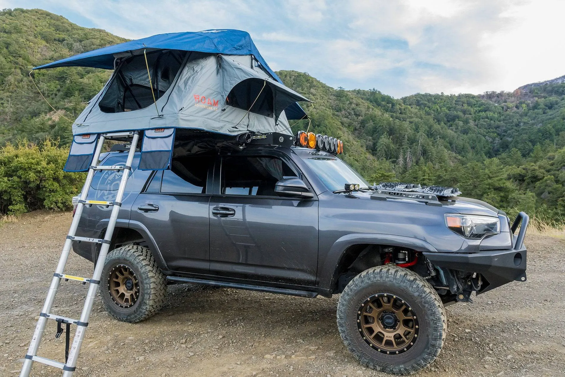 ROAM Adventure Co. Vagabond Lite Rooftop Tent - Slate Grey/Navy Blue