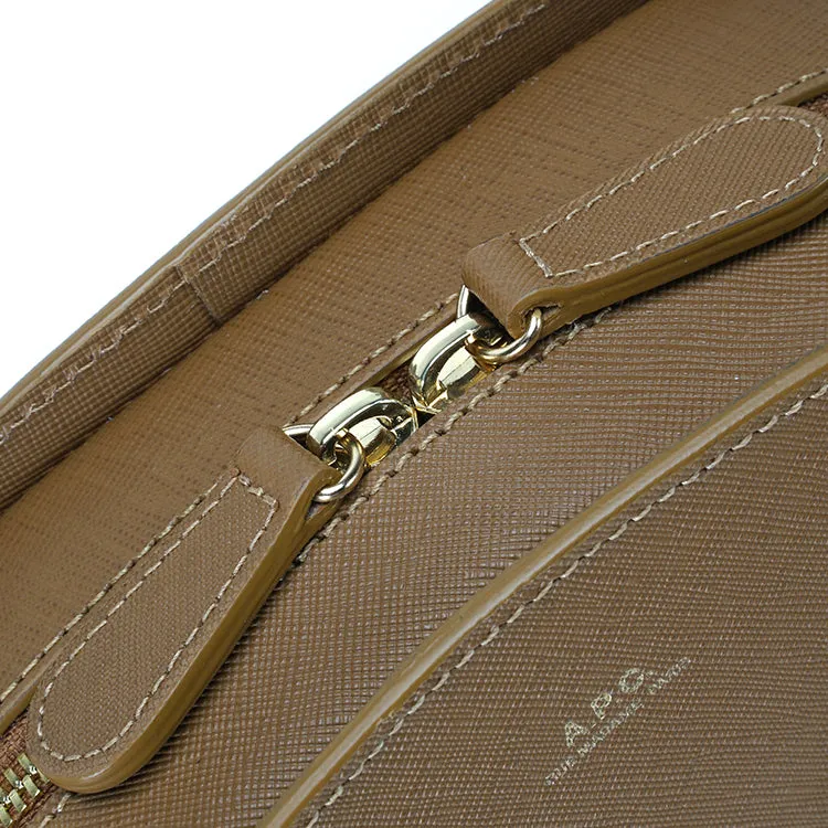 Sac Demi Lune Saffiano CAC MARRON GLACE