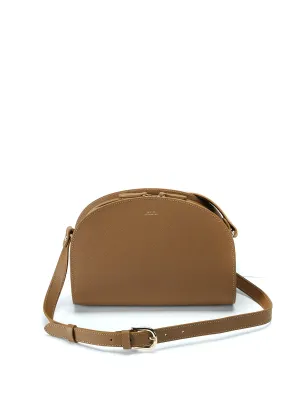 Sac Demi Lune Saffiano CAC MARRON GLACE