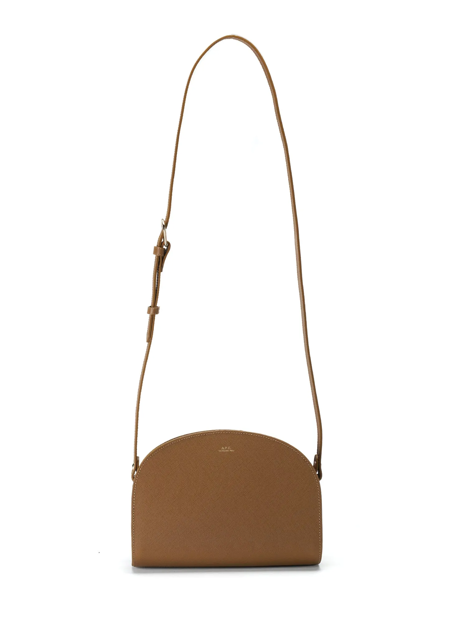 Sac Demi Lune Saffiano CAC MARRON GLACE