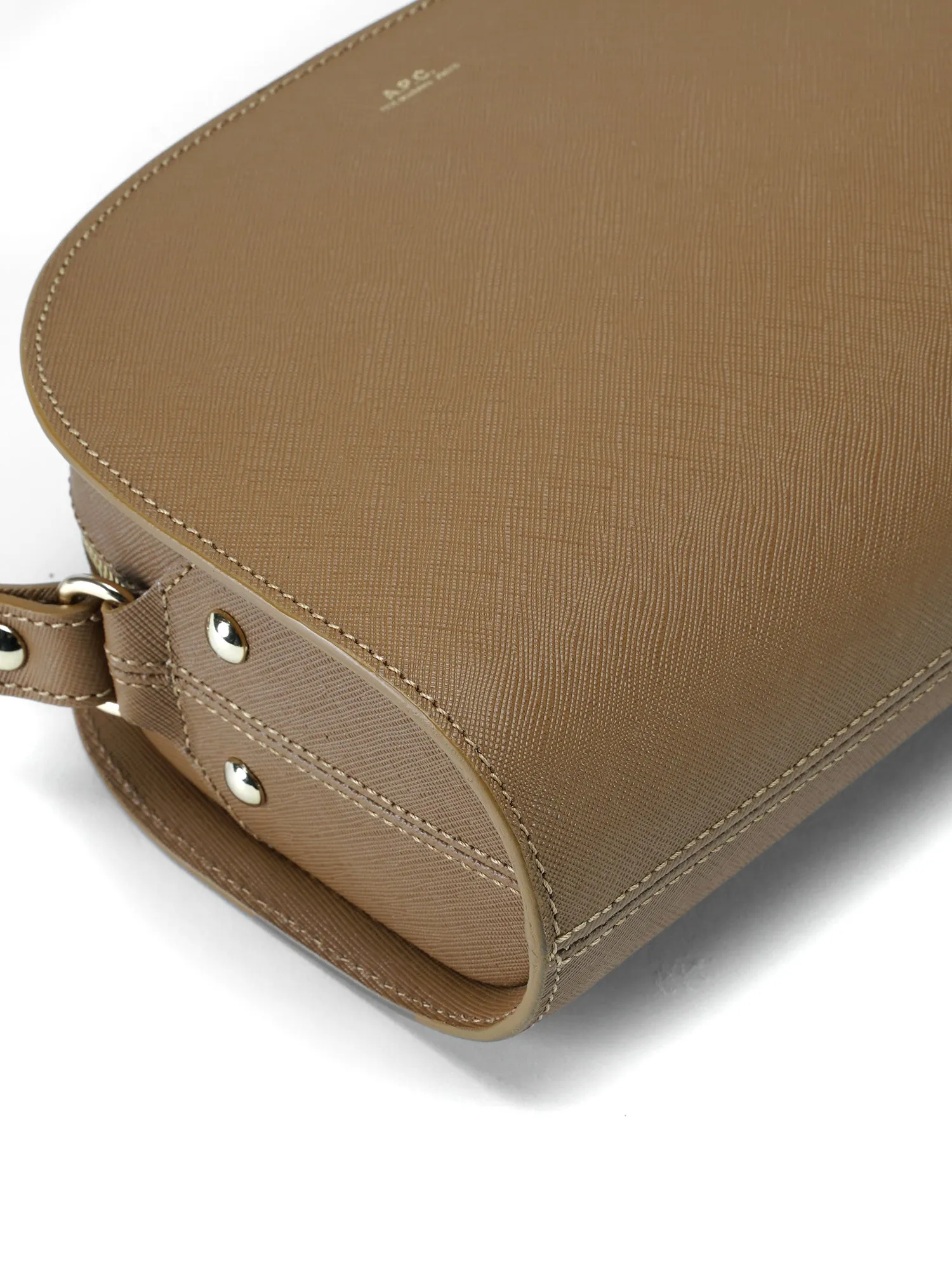 Sac Demi Lune Saffiano CAC MARRON GLACE