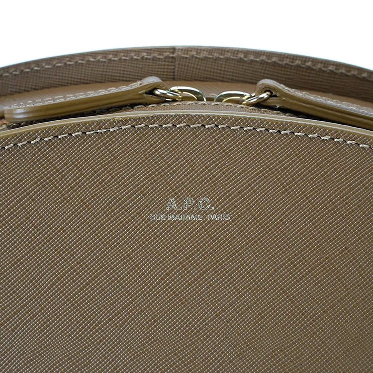Sac Demi Lune Saffiano CAC MARRON GLACE