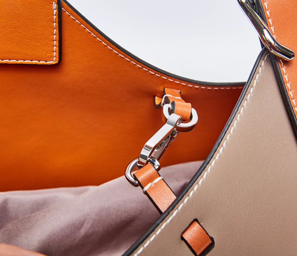 Small Leather Bucket Tote Shopper Bags Purse