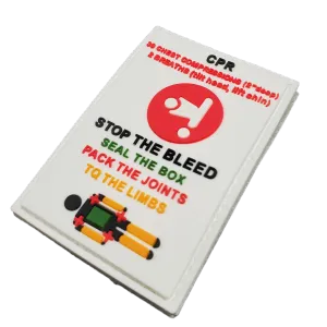 Storage Pocket Patch:  "Stop Bleed" and "CPR" Quick Reference
